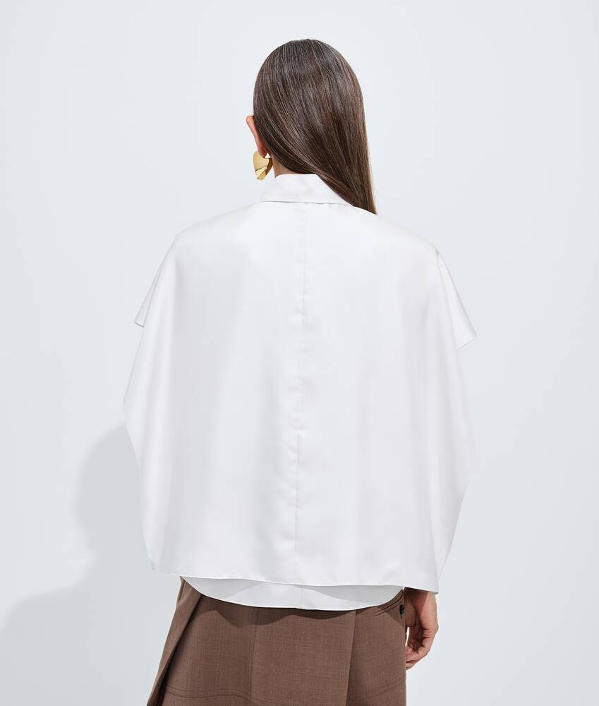 Camicia in twill di seta da Donna in White Bottega Veneta Italia IT - Image 3