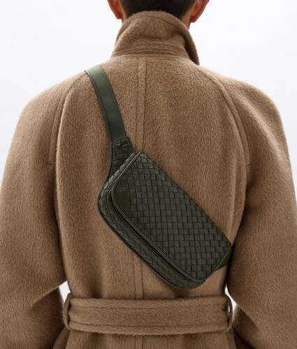 Men's Veneto Belt Bag in Bark green Bottega Veneta Italy EN - Image 2