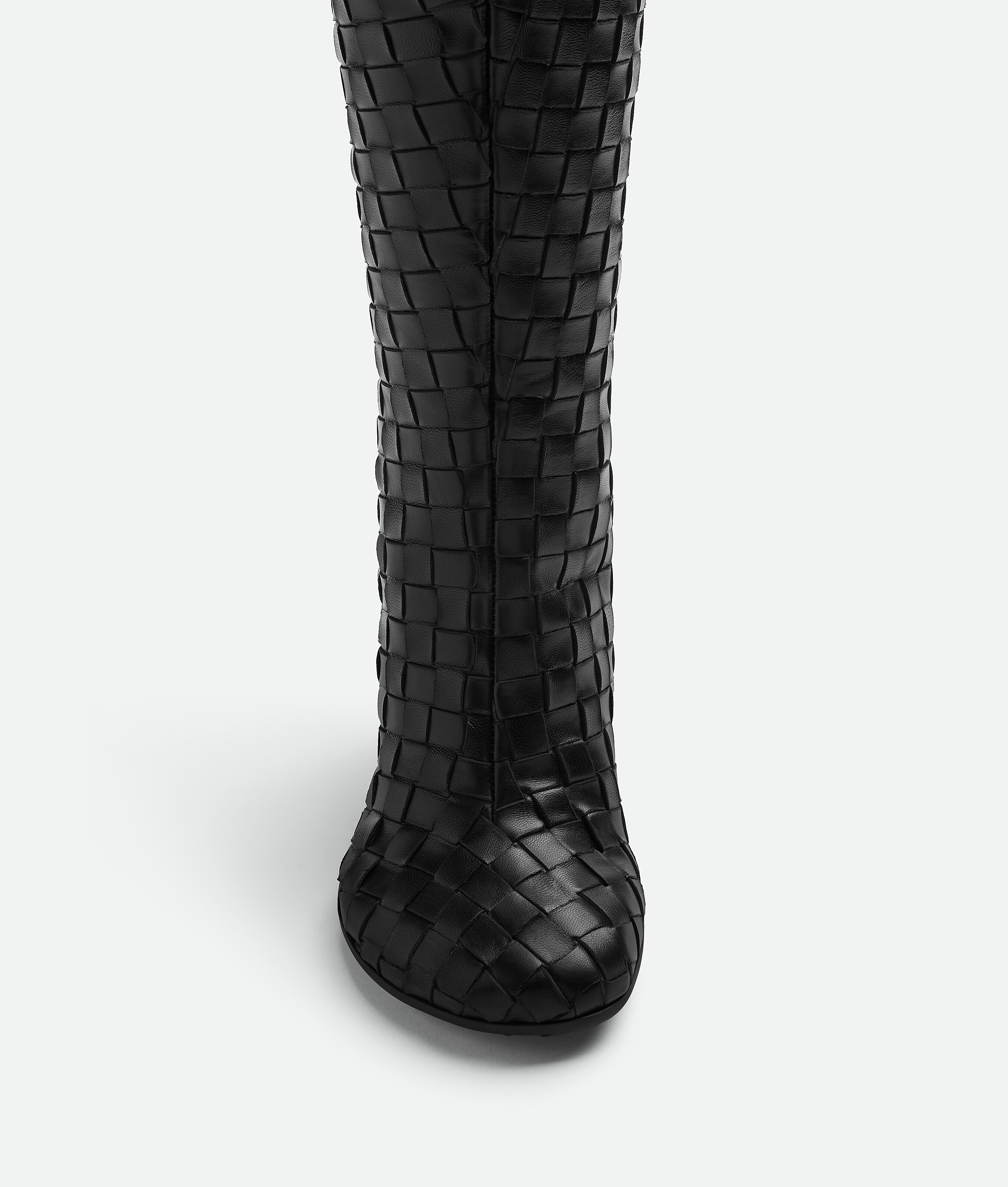 Bottega Veneta Lambskin Atomic Knee-high Boots 90 In Black