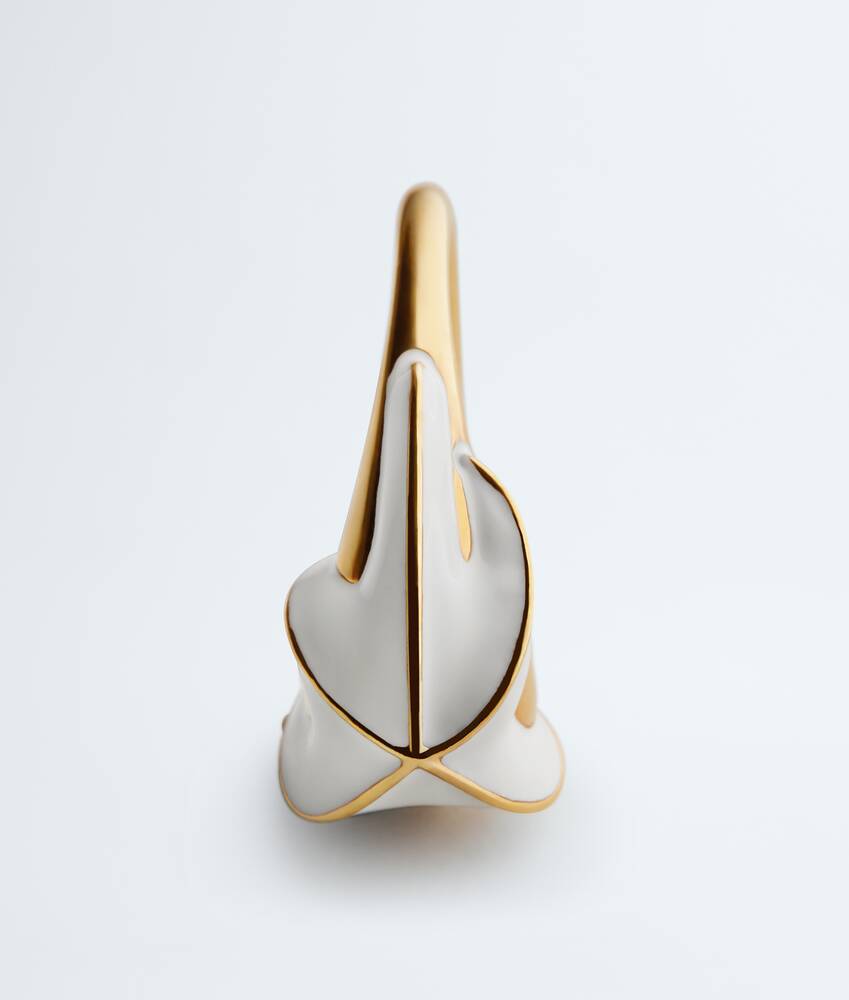 Women's Drop Ring in White Bottega Veneta Bulgaria EN - Image 4