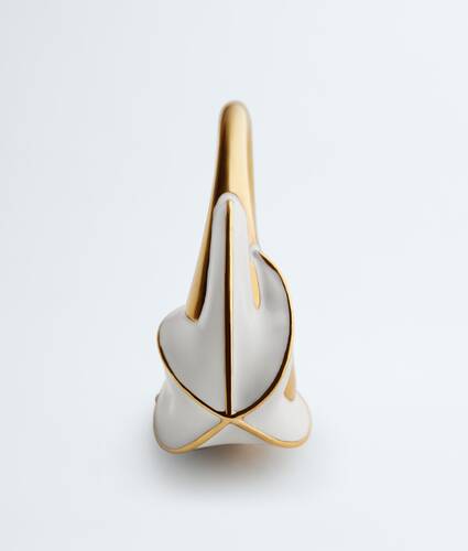 Women's Drop Ring in White Bottega Veneta Bulgaria EN - Image 4