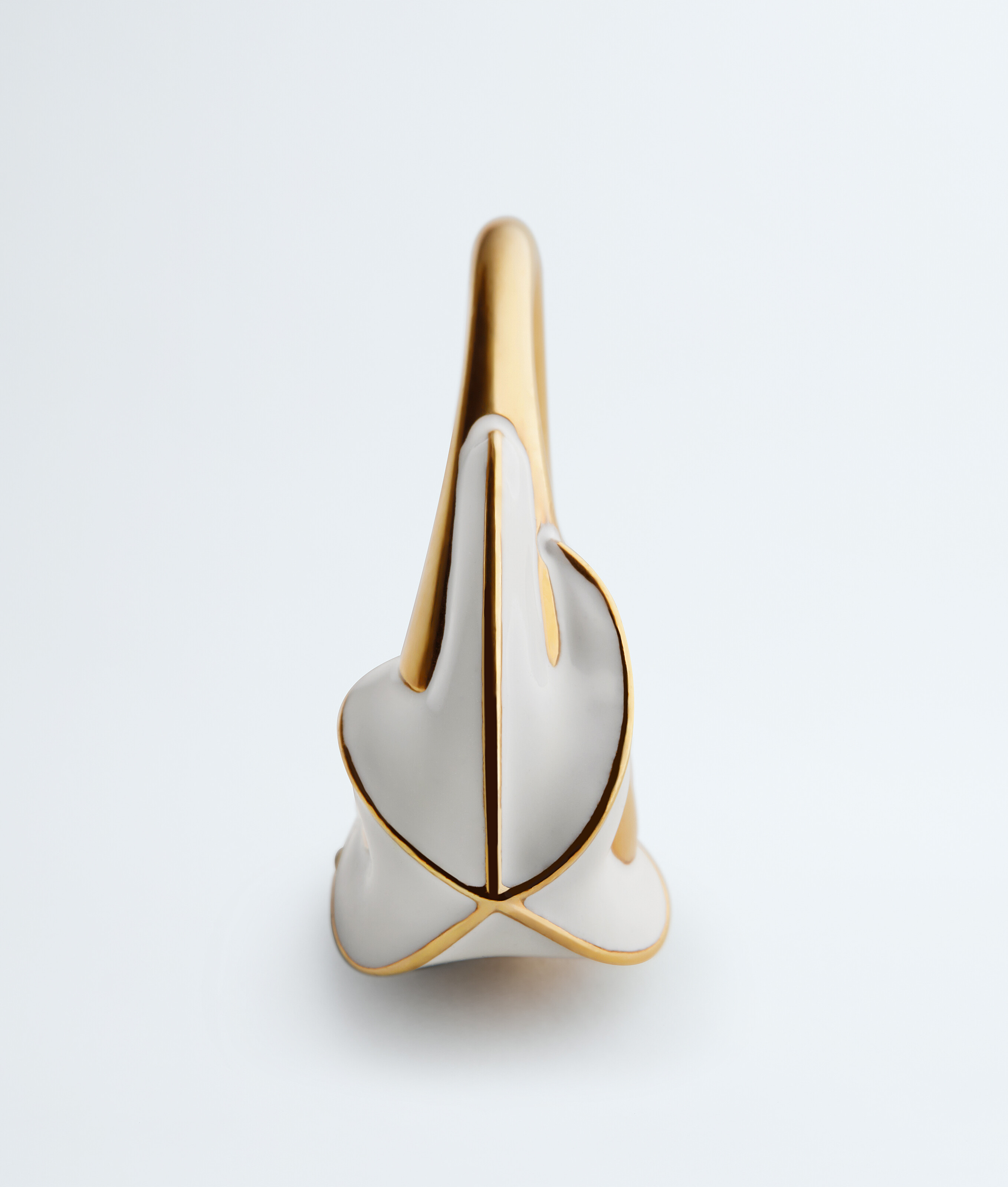 Women's Drop Ring in White Bottega Veneta Luxembourg EN - Image 4