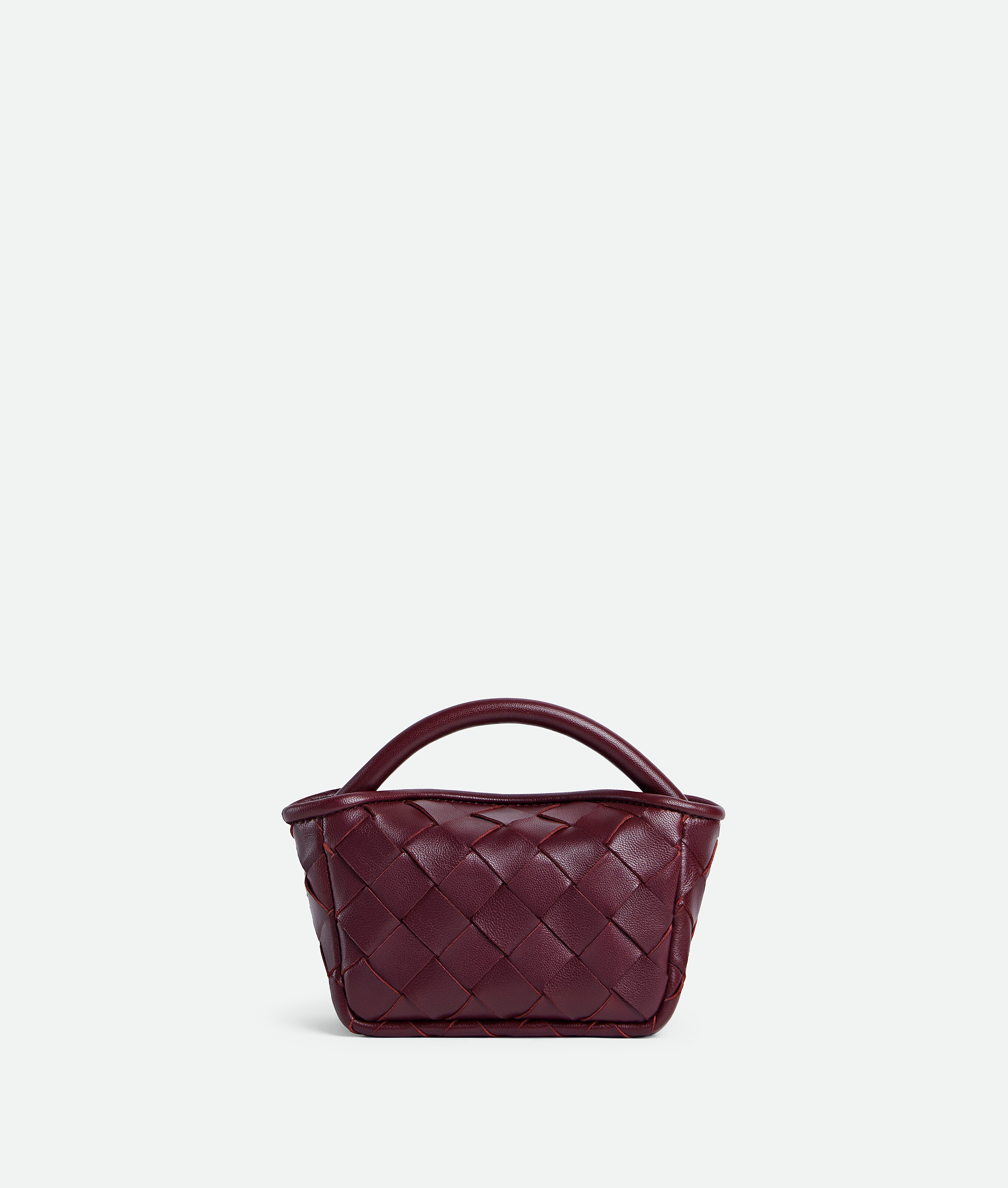 Bottega Veneta Leather Candy Cobble Top-handle Bag In Burgundy