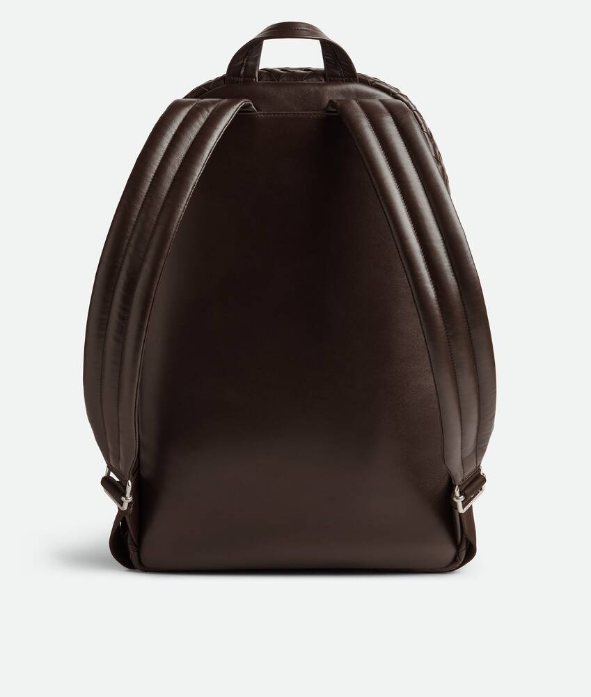 bottega veneta intrecciato brown leather bag backpack Vintage Woven flat leather handles Intrecciato leather backpack in brown