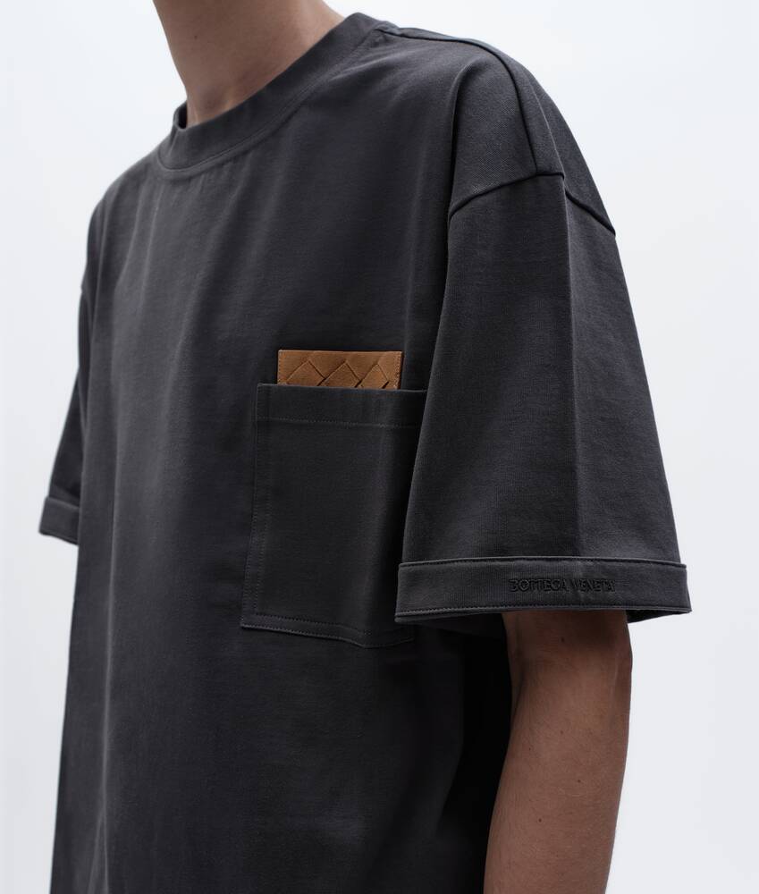 Ele's Camiseta de jersey de algod&atilde;o em Nightfall Bottega Veneta Brasil PT - Image 4