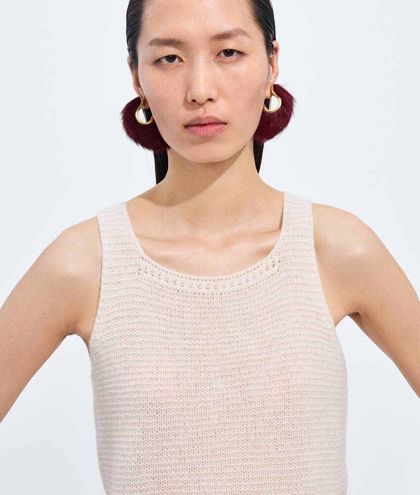 Tanktop aus Shetland-Wolle f&uuml;r Damen in Parchment Bottega Veneta Deutschland DE - Image 4
