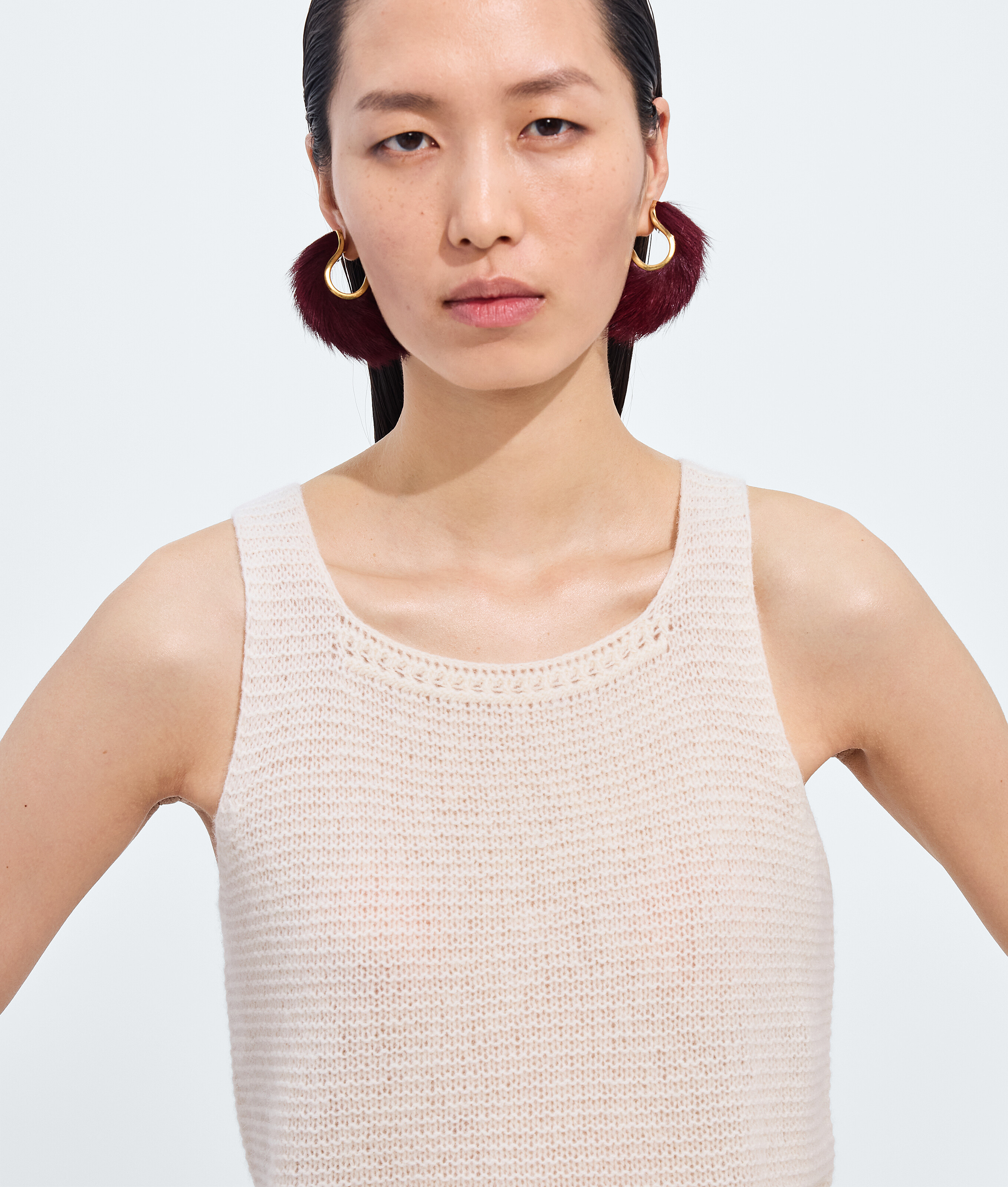 Women's Shetland Wool Tank Top in Parchment Bottega Veneta Luxembourg EN - Image 4