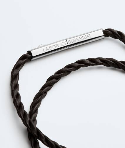 Men's Rope Leather Bracelet in Espresso Bottega Veneta Slovakia EN - Image 4