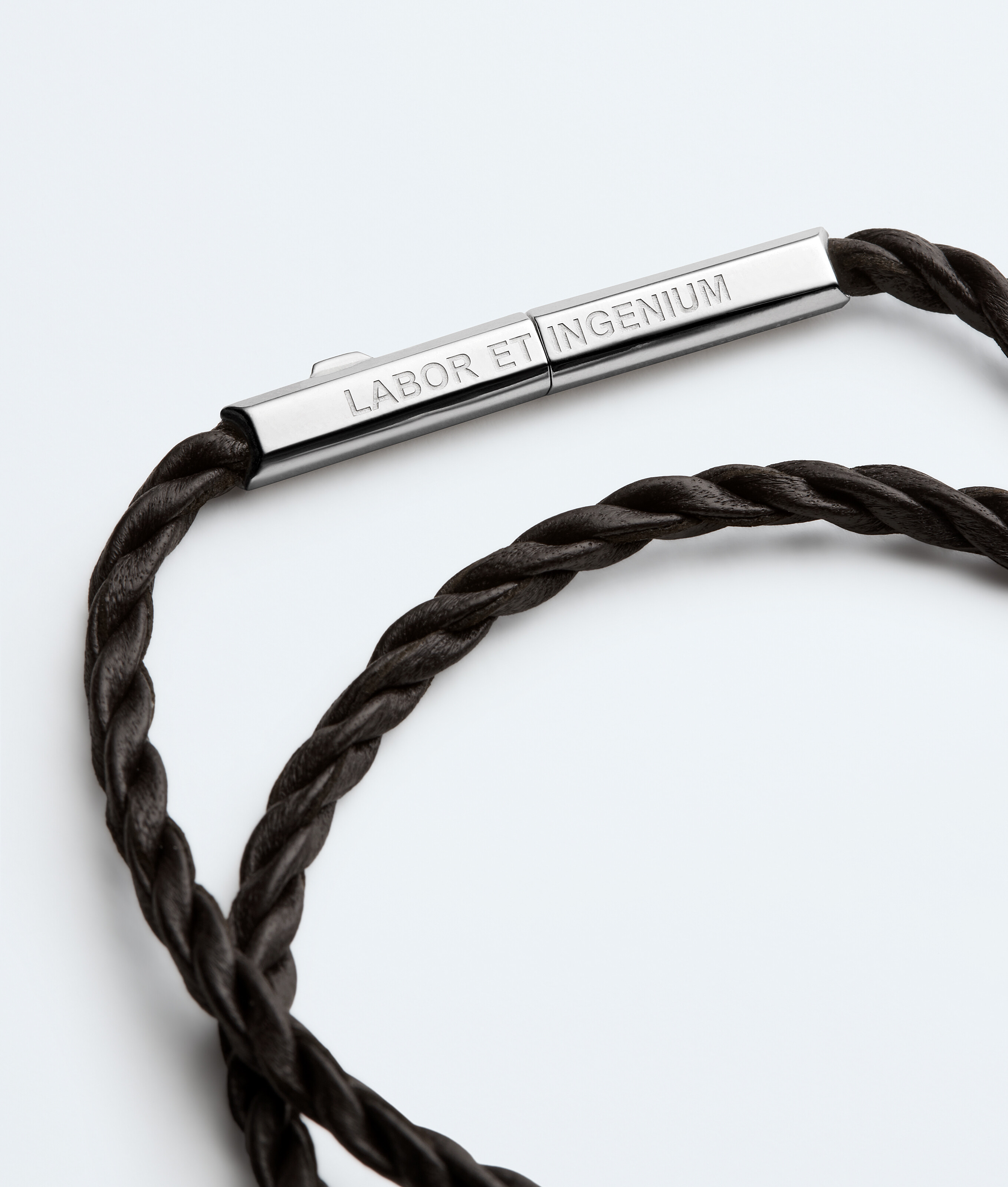 Men's Rope Leather Bracelet in Espresso Bottega Veneta Luxembourg EN - Image 4