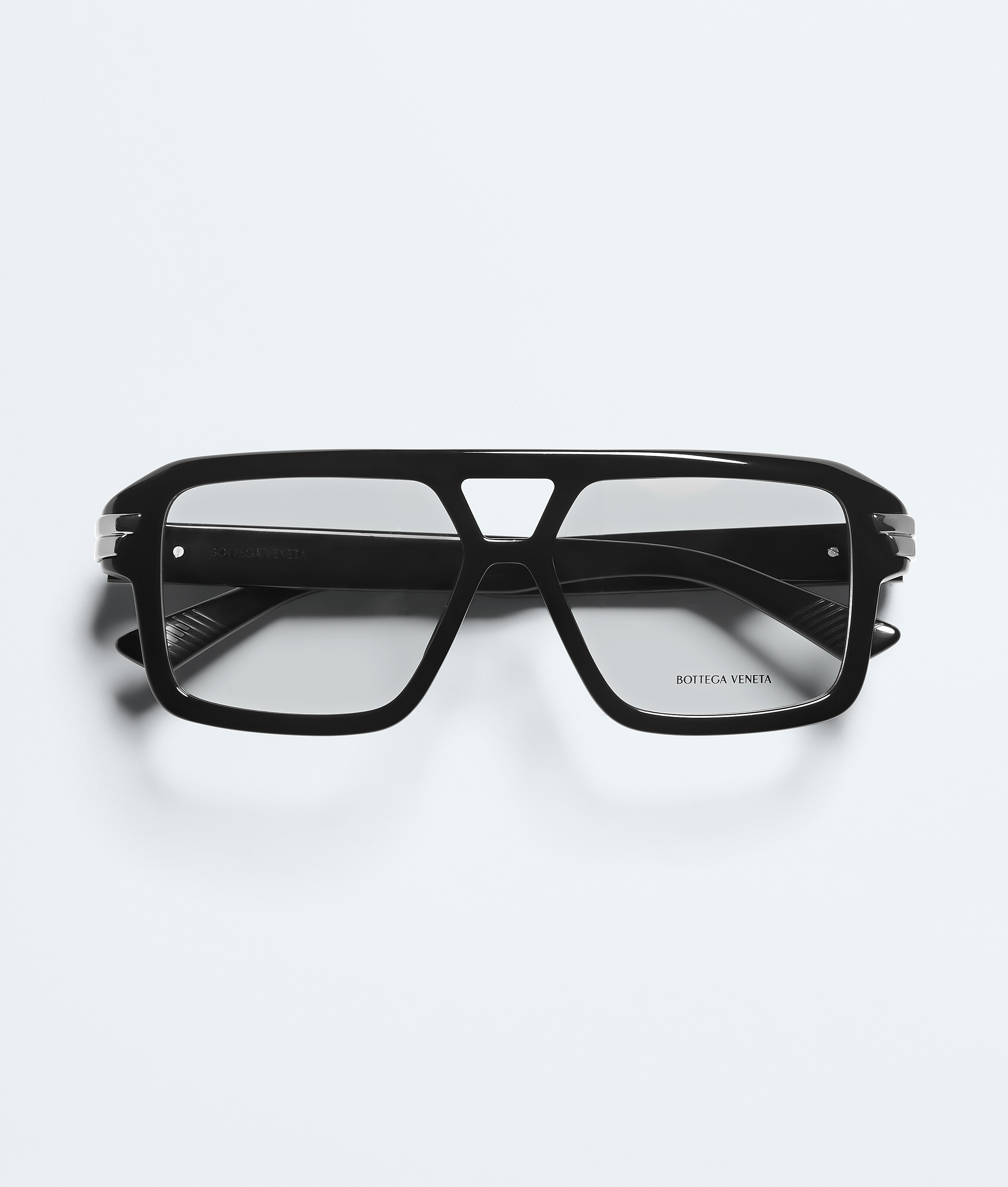 Mitre Aviator Eyeglasses in Black/transparent Bottega Veneta Luxembourg EN - Image 1