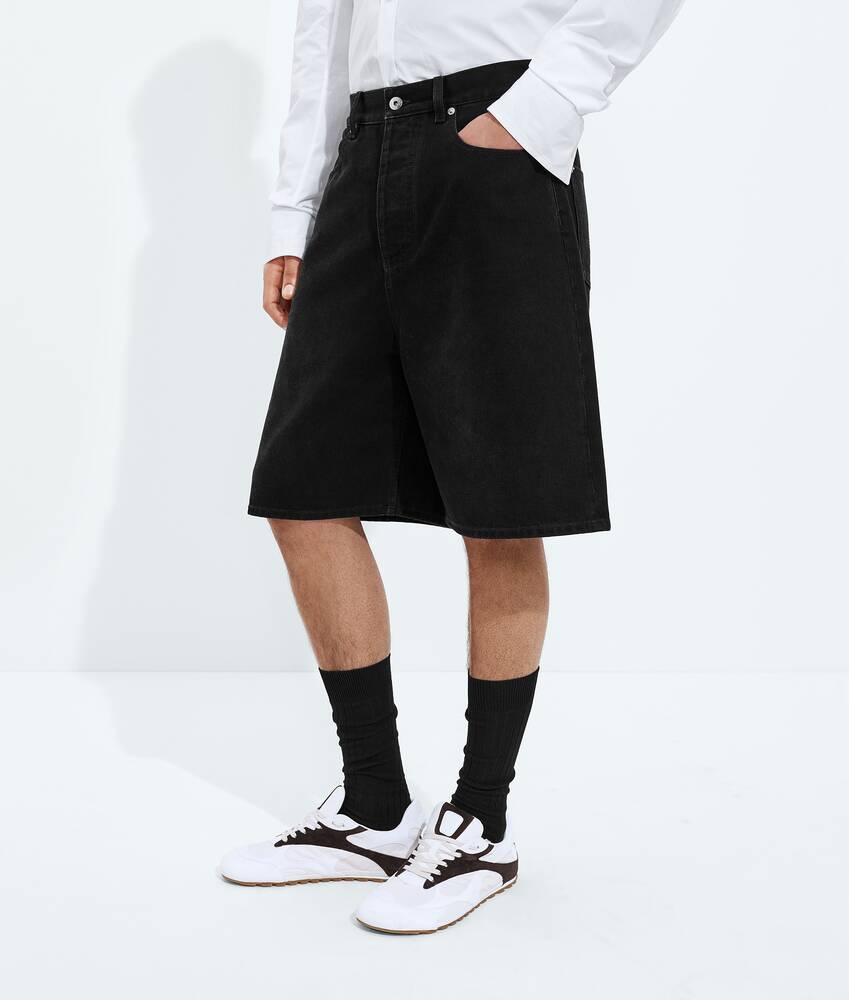 Display a large version of the product image 2 - Faded Black Denim Shorts