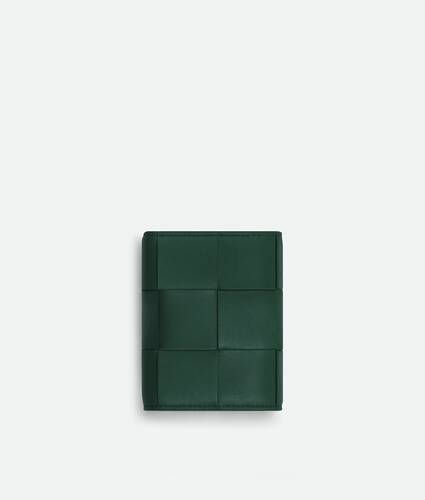 Women's Cassette Tri-Fold Wallet in Emerald green Bottega Veneta United States EN - Image 3