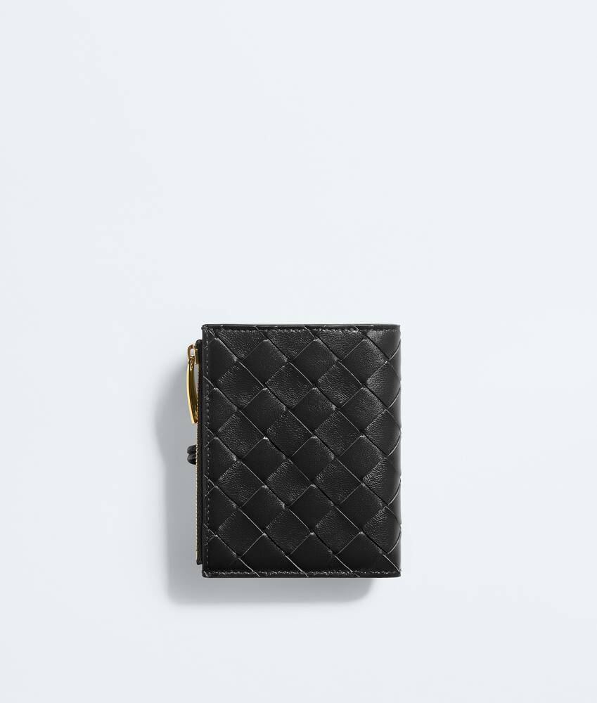 Women's Andiamo Small Bi-Fold Wallet in Black Bottega Veneta Denmark EN - Image 3