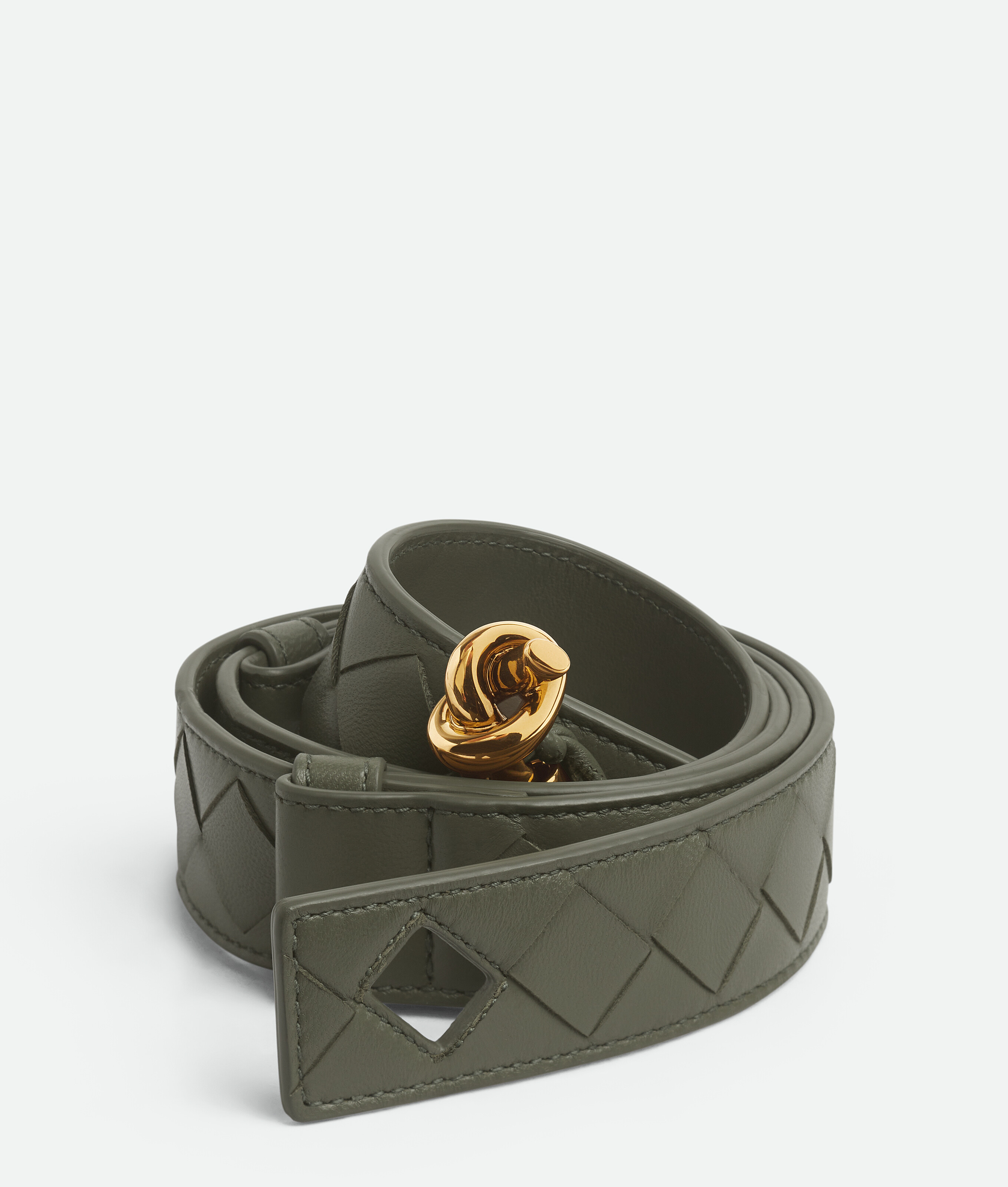 Bottega Veneta Andiamo Belt In Green