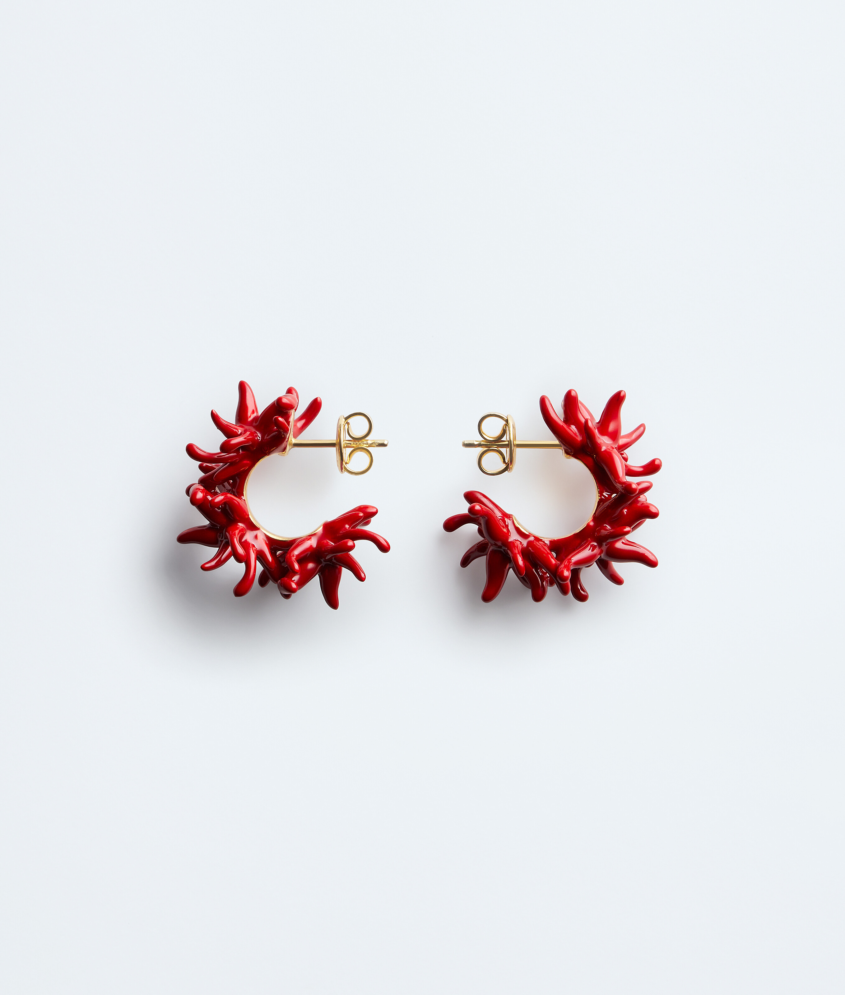 Women's Sea Coral Hoop Earrings in Cardinal Bottega Veneta Luxembourg EN - Image 1