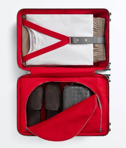 Odyssey Intrecciato Cabin Suitcase in Obsidian gray/radar Bottega Veneta Qatar EN - Image 3