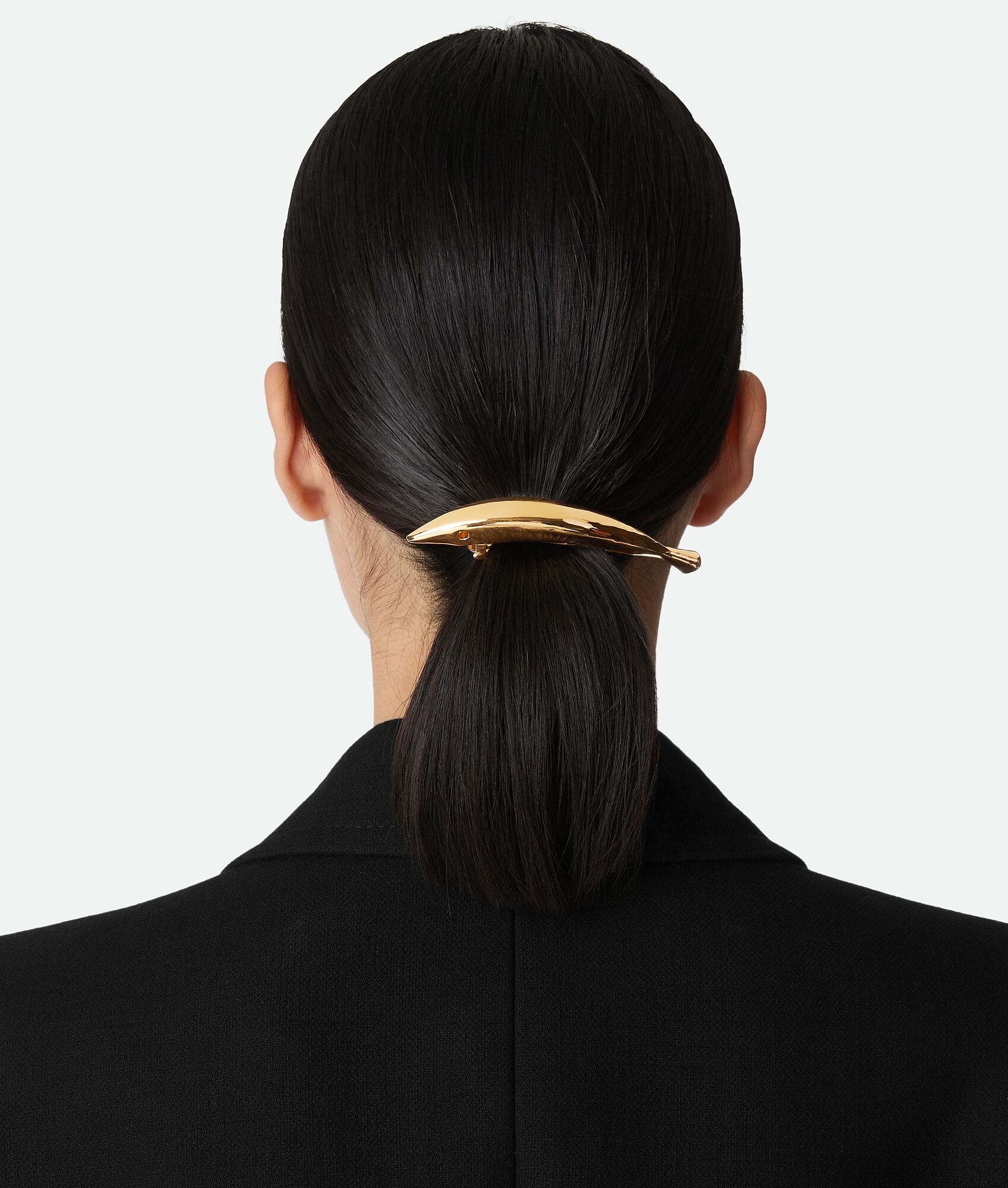 Women's Sardine Hair Clip in Yellow gold | Bottega Veneta CZ