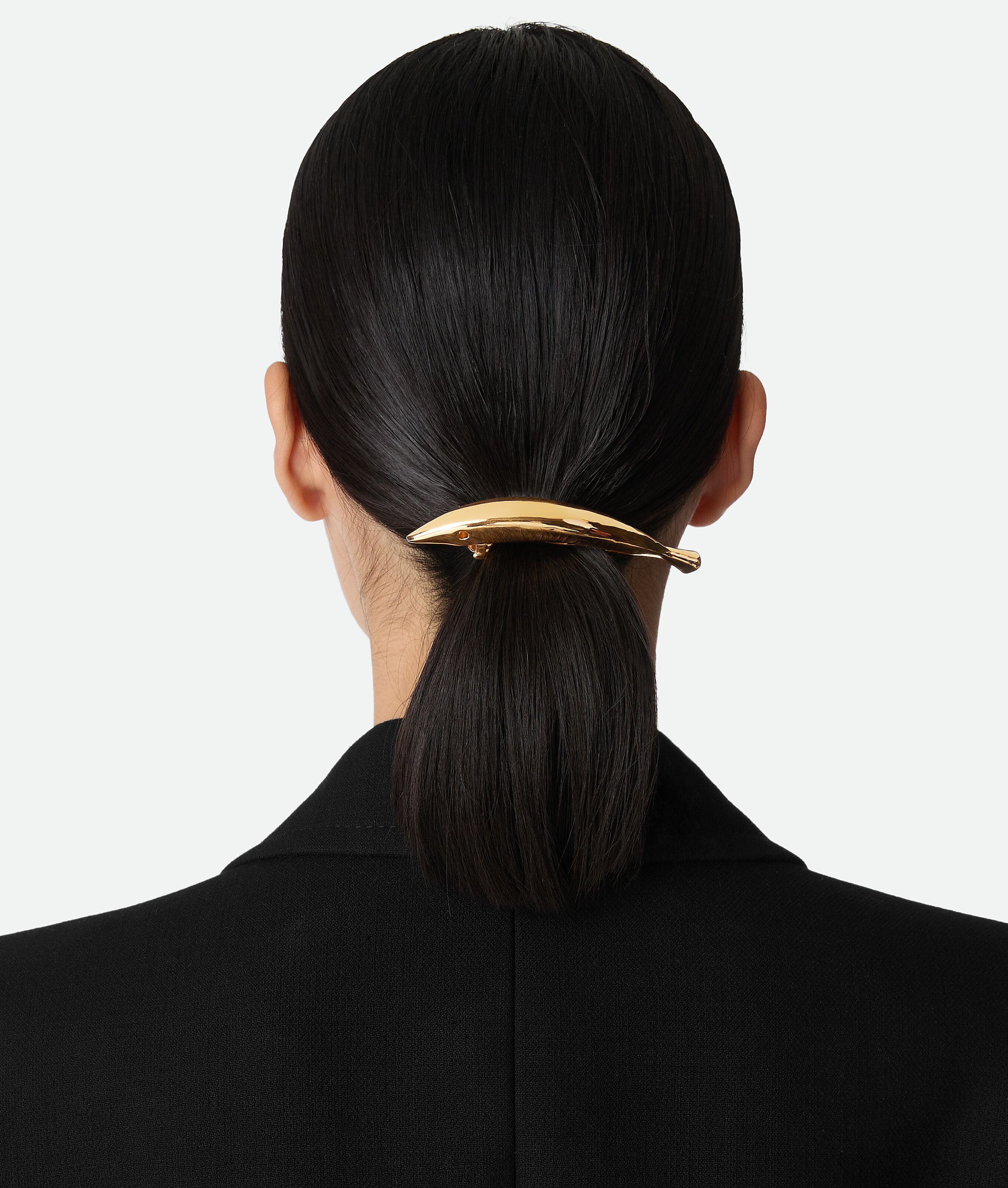 Women's Sardine Hair Clip in Yellow gold Bottega Veneta Lithuania EN - Image 2