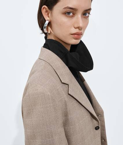 Women's Large Disc Earrings in Silver Bottega Veneta Taiwan EN - Image 2