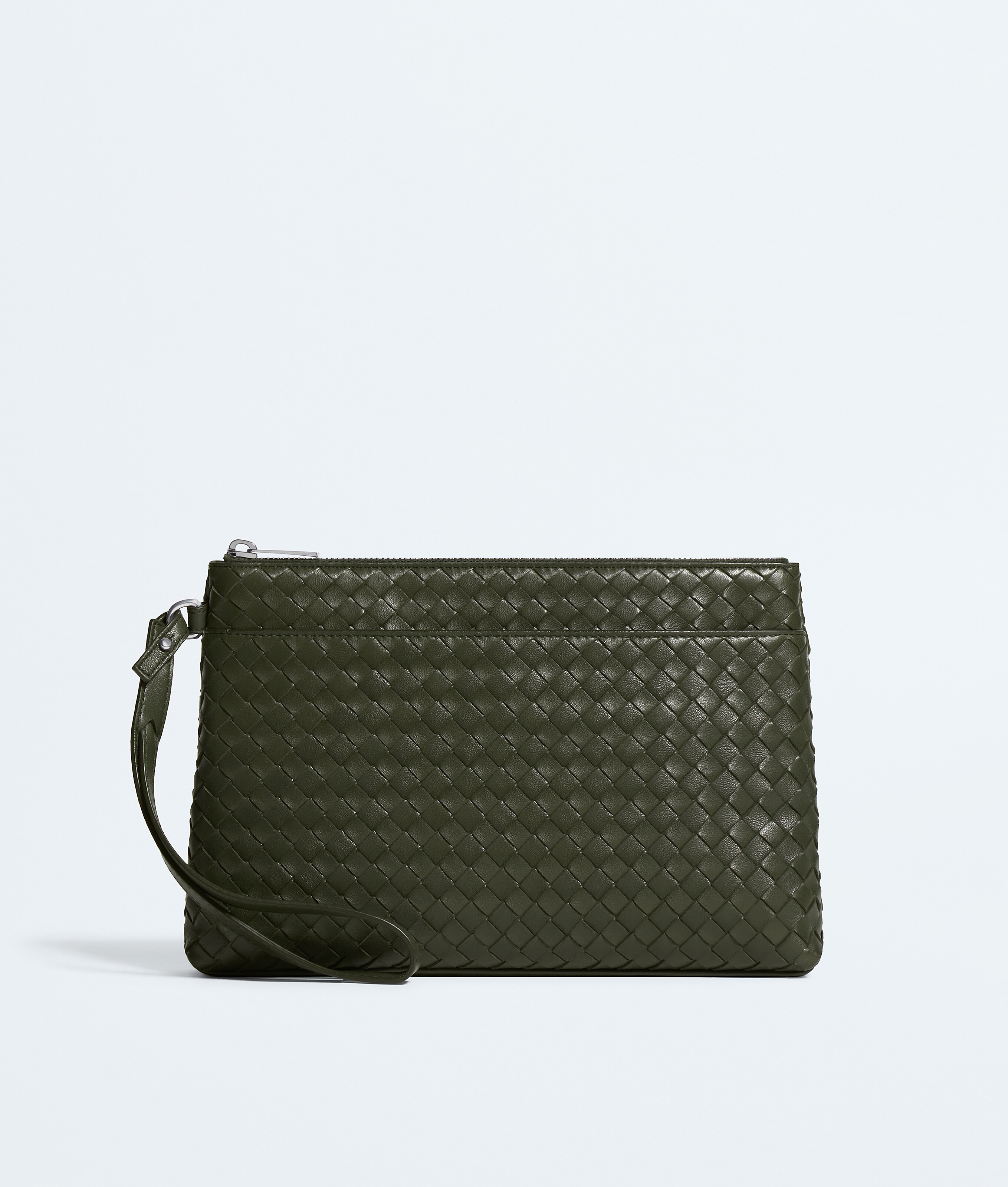 Pochette Prism Intrecciato Piccolo pour Homme en Bark green/silver Bottega Veneta Monaco FR - Image 1
