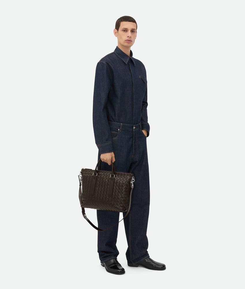 Men's Intrecciato Soft Briefcase in Fondant Bottega Veneta United States EN - Image 2