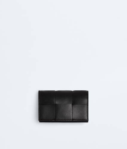 Men's Cassette Business Card Case in Black Bottega Veneta Brazil EN - Image 1
