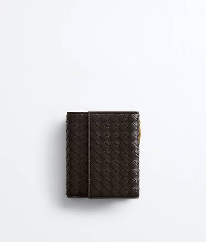 Women's Intrecciato Piccolo Small Bi-Fold Wallet with Flap in Espresso Bottega Veneta Netherlands EN - Image 1