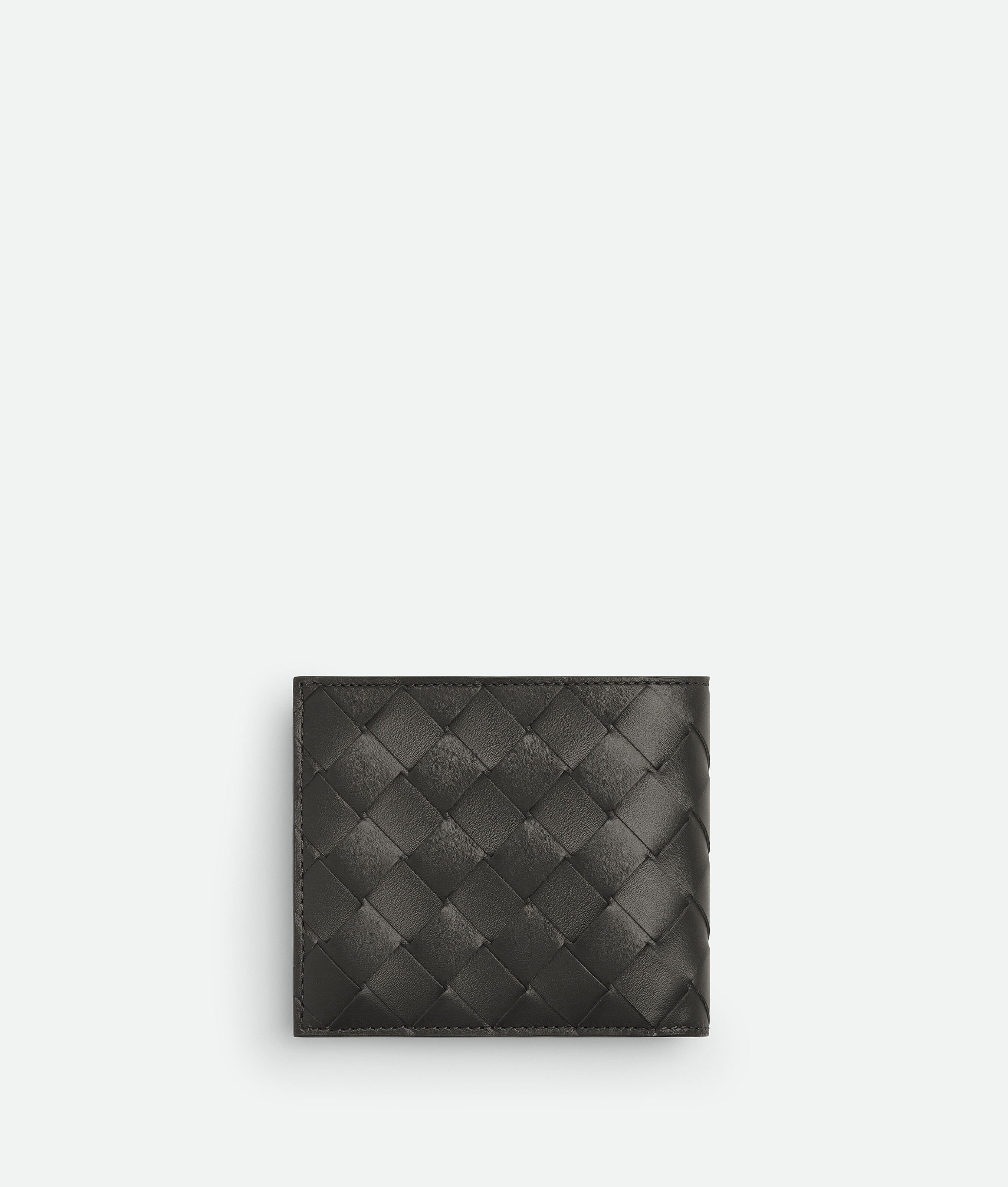 Bottega Veneta Intrecciato Bi-fold Wallet With Coin Purse In Black
