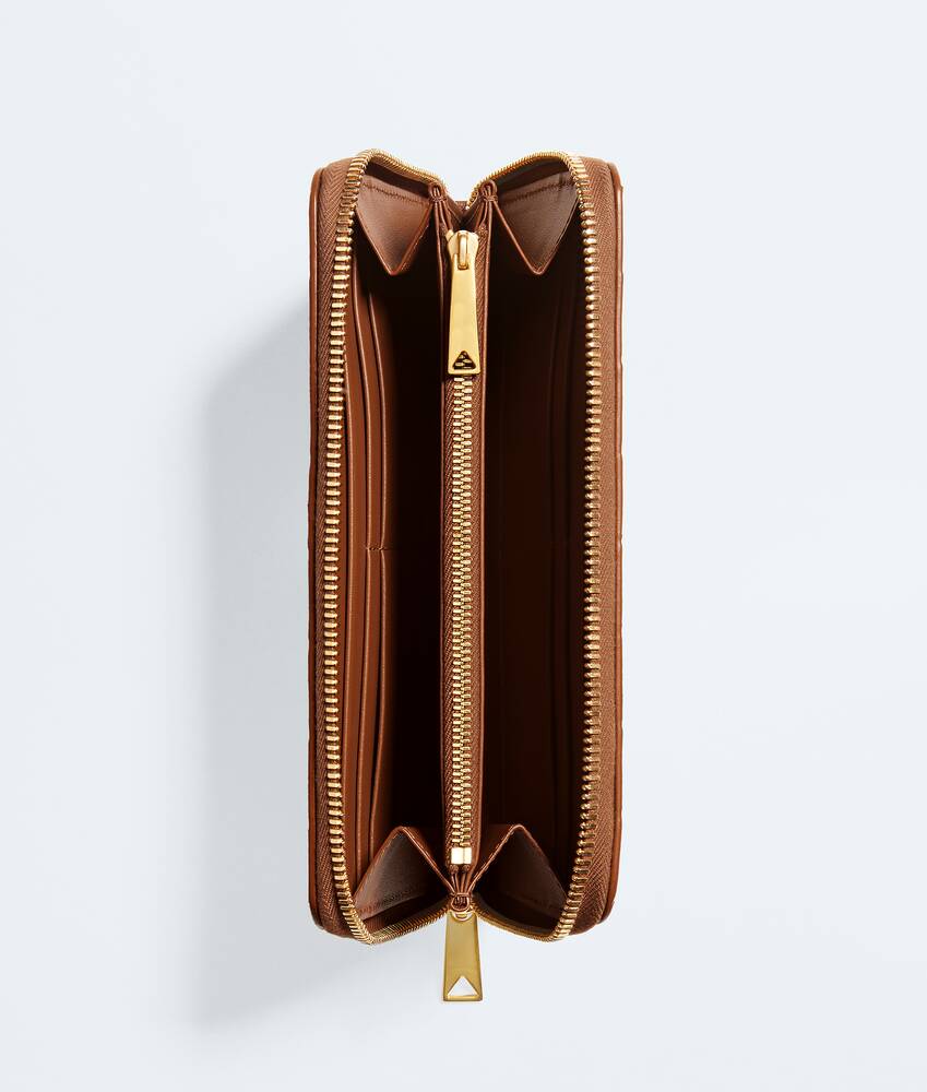 Women's Intrecciato Zip-Around Wallet in Tannin Bottega Veneta Canada EN - Image 2