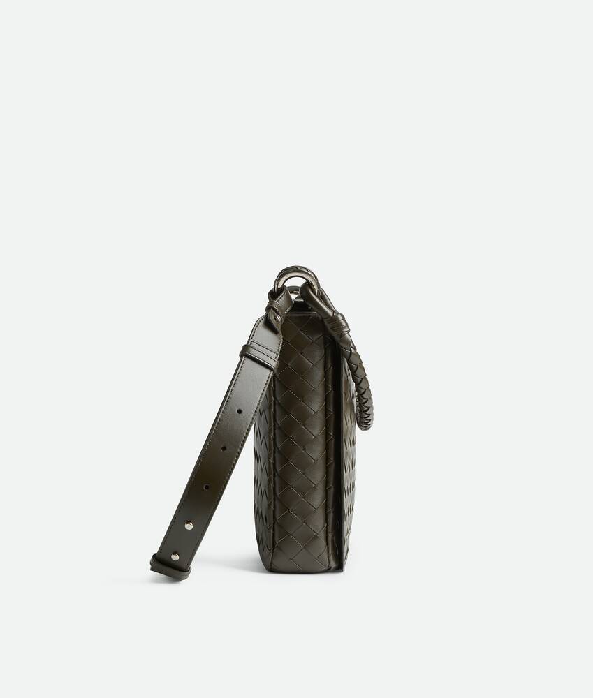 Men's Swing Messenger in Kaki Bottega Veneta Poland EN - Image 4