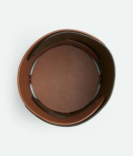 Interlocking Basket in Amber/dark green Bottega Veneta Lithuania EN - Image 2