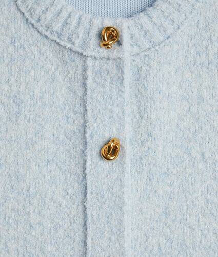 Women's Wool Boucl&eacute; Cardigan in Bubble Bottega Veneta Romania EN - Image 5