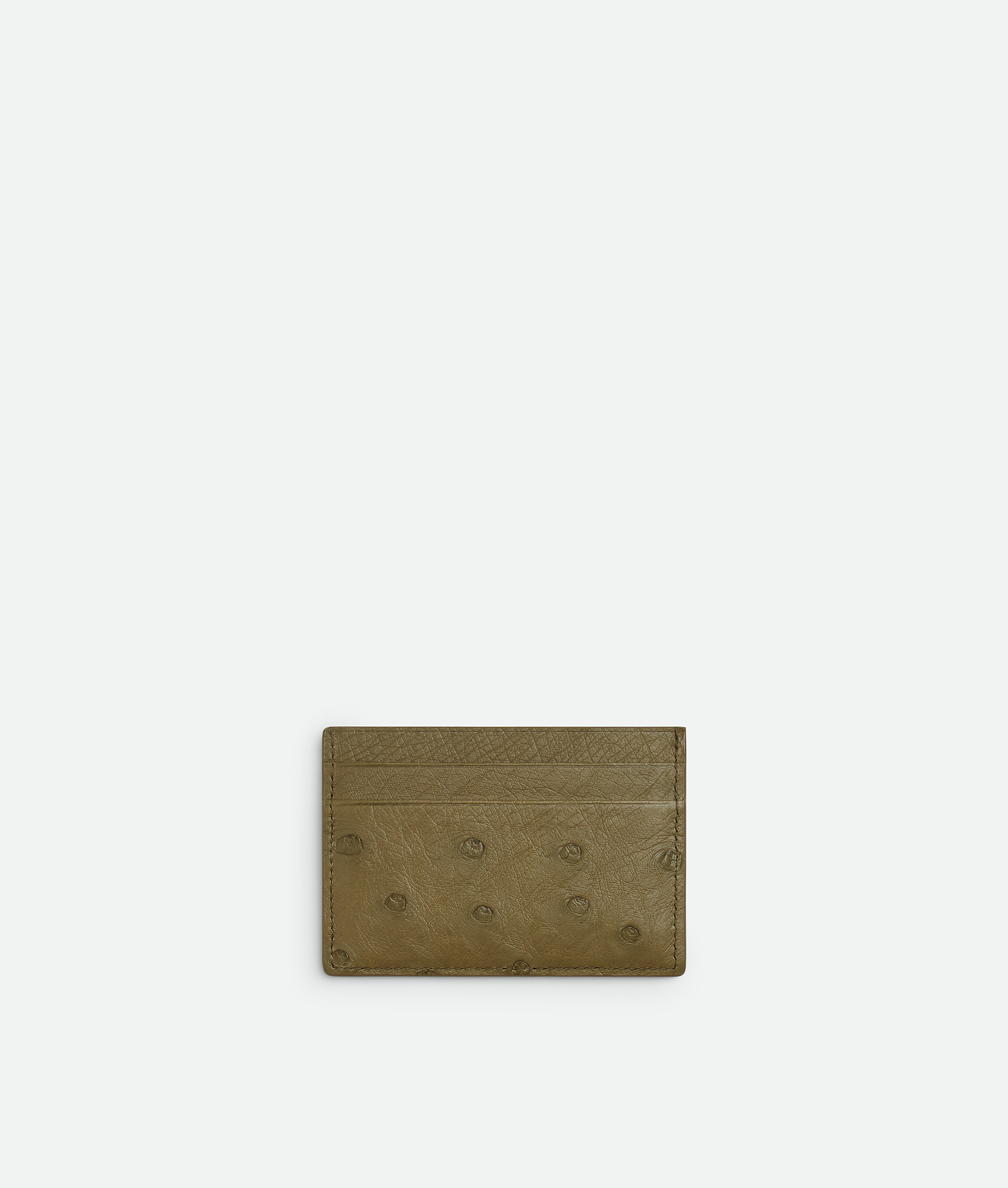 Men's Ostrich Credit Card Case in Algae Bottega Veneta United Kingdom EN - Image 1