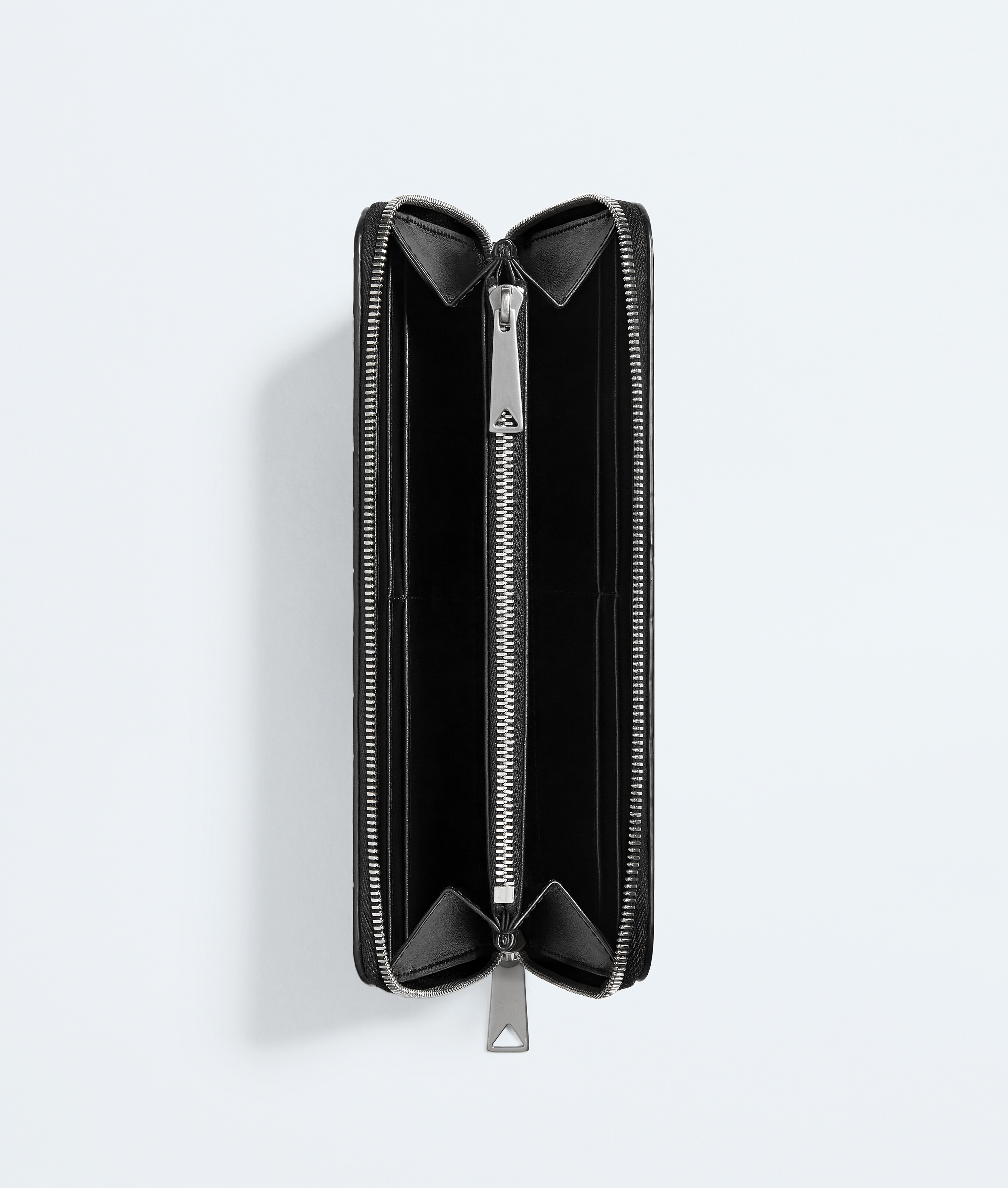 Men's Intrecciato Zip-Around Wallet in Black Bottega Veneta Finland EN - Image 2