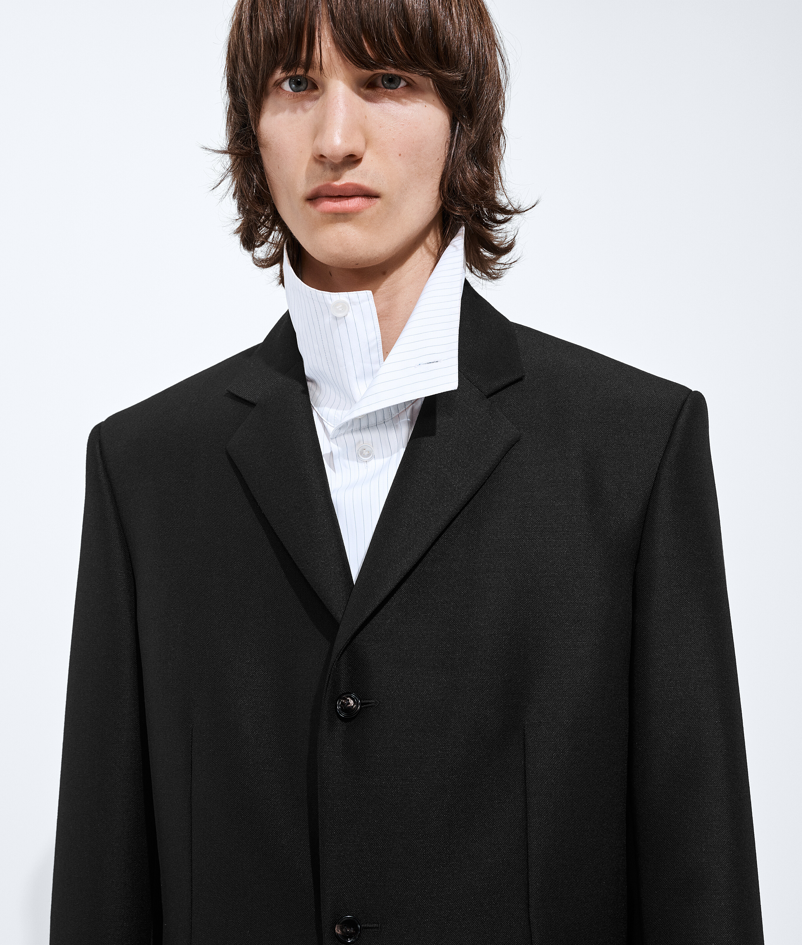 Men's Mohair And Wool Jacket in Double black Bottega Veneta Luxembourg EN - Image 5