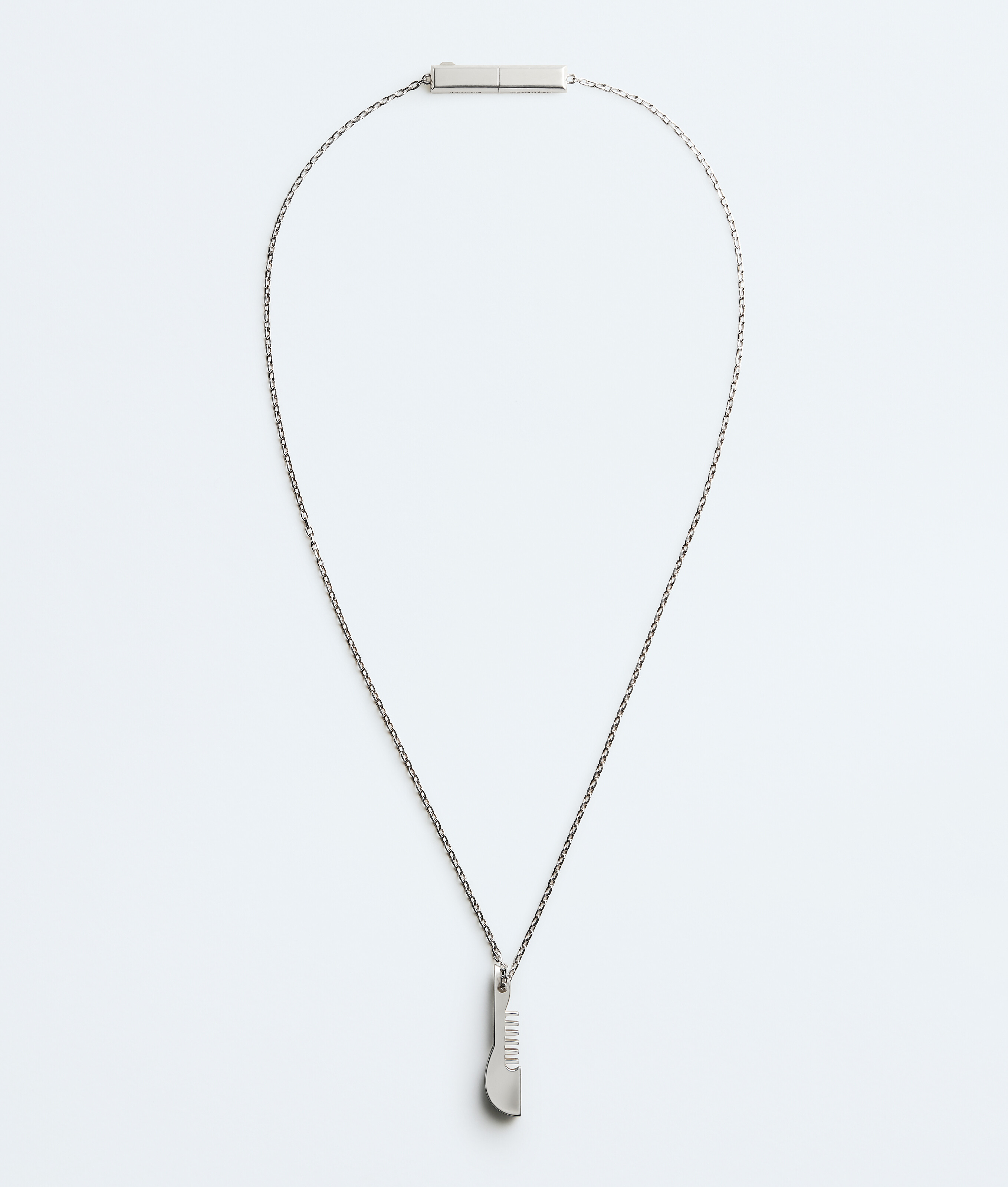 Bottega Veneta Silver Veneta Necklace - Man - U