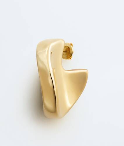 Women's Medium Disc Earrings in Yellow gold Bottega Veneta Taiwan EN - Image 3