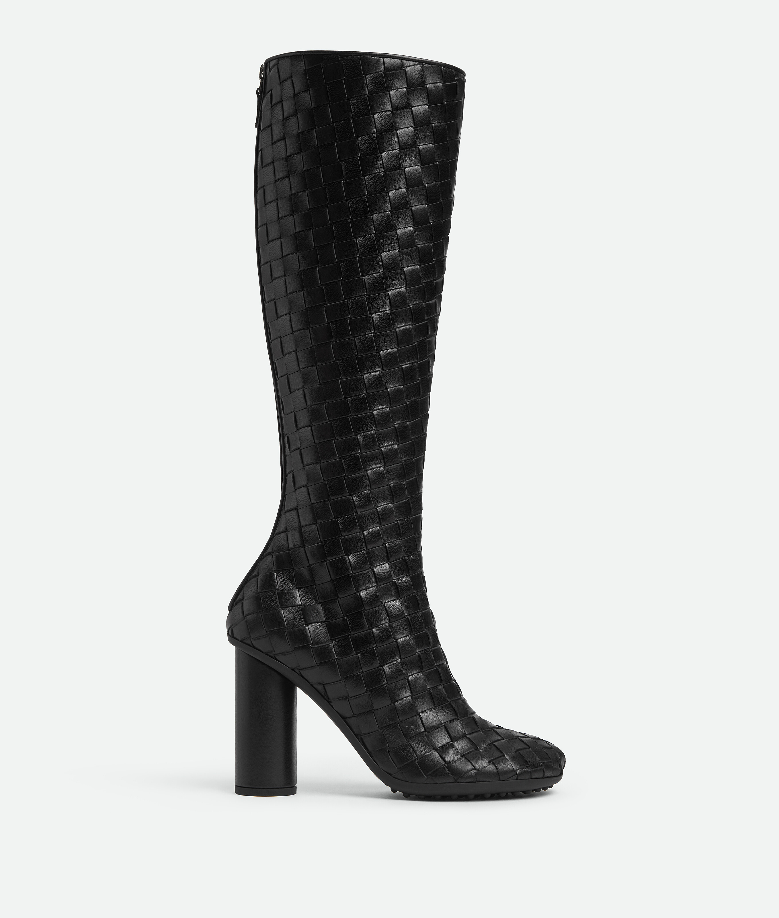 Bottega Veneta Lambskin Atomic Knee-high Boots 90 In Black