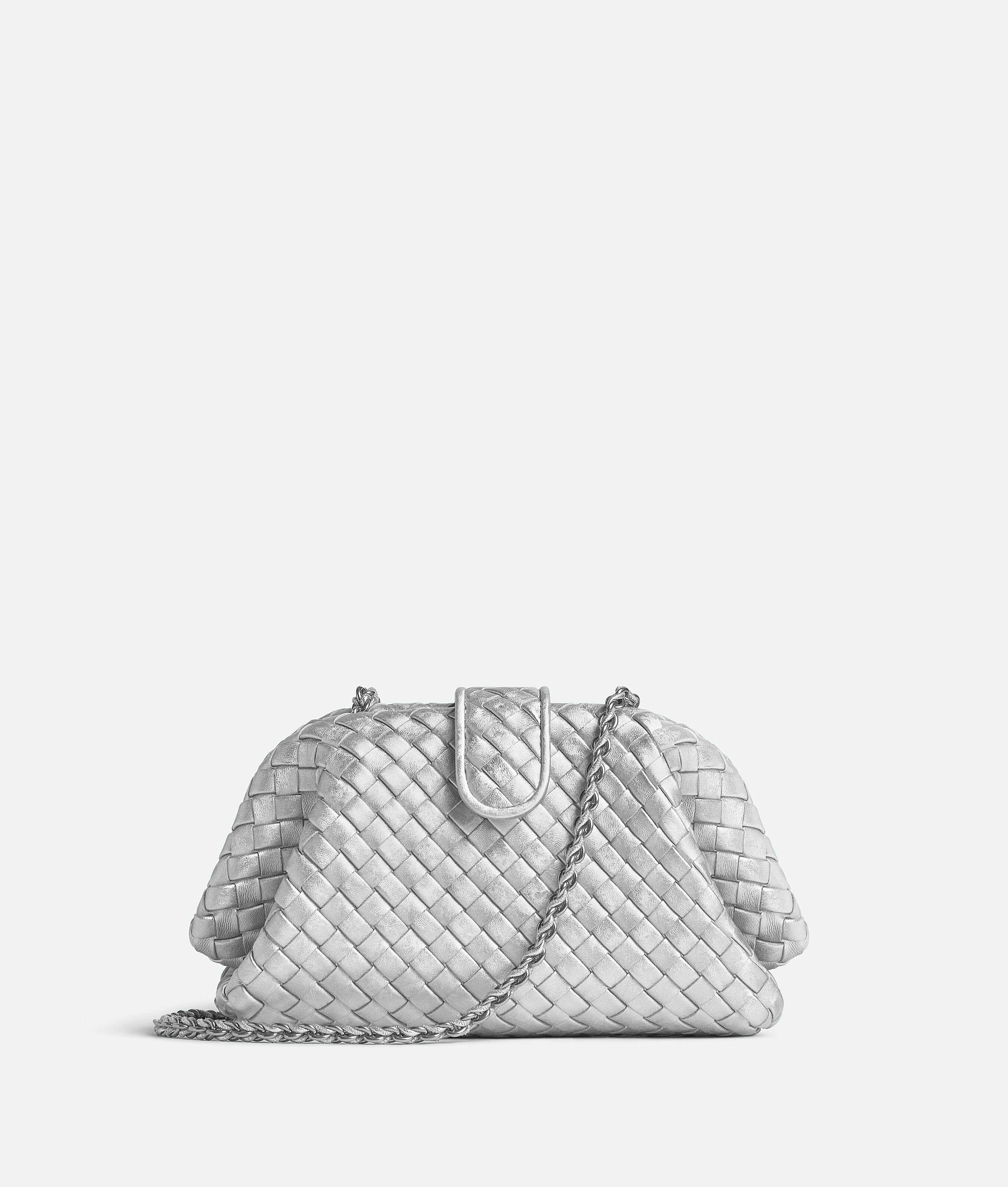 Bottega Veneta Small Lauren 1980 In Silver