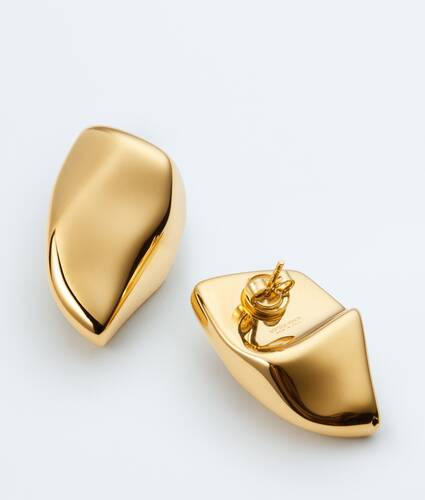 Women's Small Prisma Earrings in Yellow gold Bottega Veneta Spain EN - Image 4