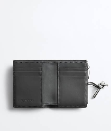 Women's Andiamo Small Bi-Fold Wallet in Obsidian gray Bottega Veneta Canada EN - Image 2