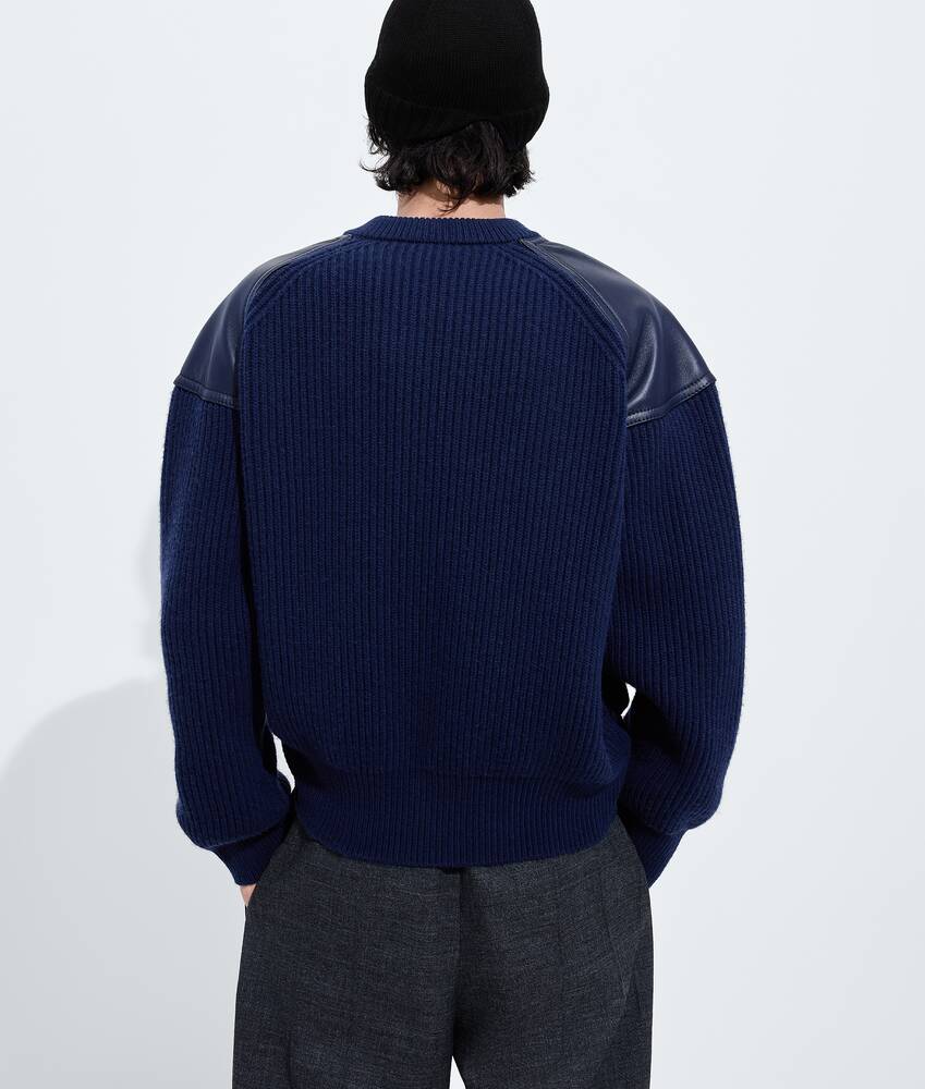 Jersey de punto ingl&eacute;s de lana y cachemira para Hombre en Azurite Bottega Veneta M&eacute;xico ES - Image 3