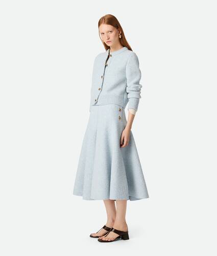 Women's Wool Boucl&eacute; Cardigan in Bubble Bottega Veneta Romania EN - Image 2