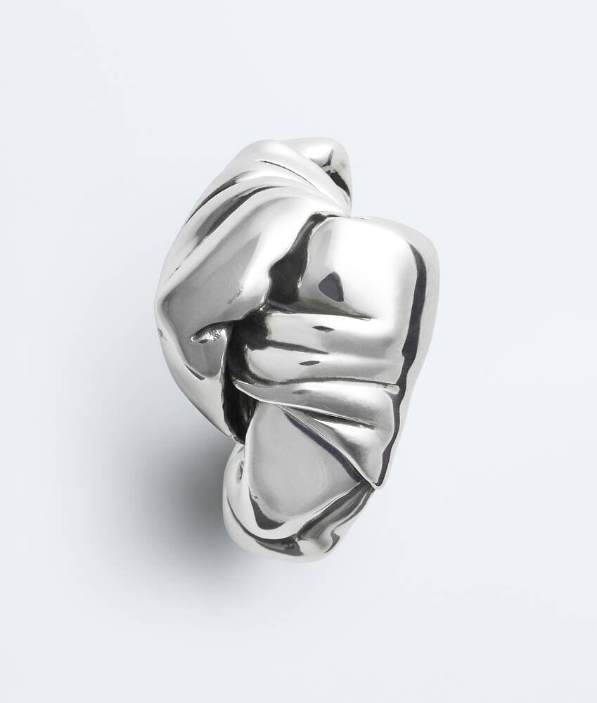 Ela's Brincos m&eacute;dio Knot em Silver Bottega Veneta Brasil PT - Image 3