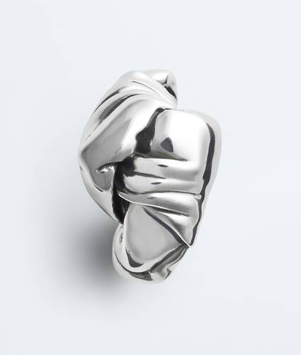 Ela's Brincos m&eacute;dio Knot em Silver Bottega Veneta Brasil PT - Image 3