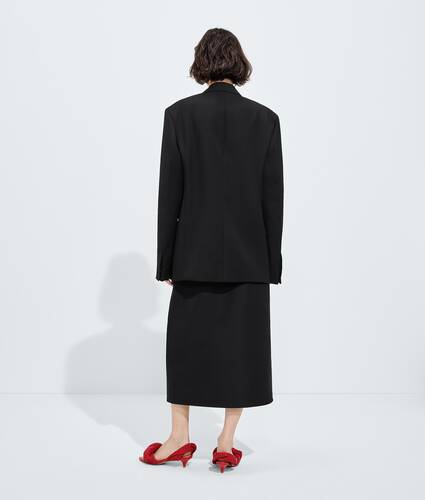 Women's Wool Grain De Poudre Jacket in Double black Bottega Veneta United States EN - Image 3