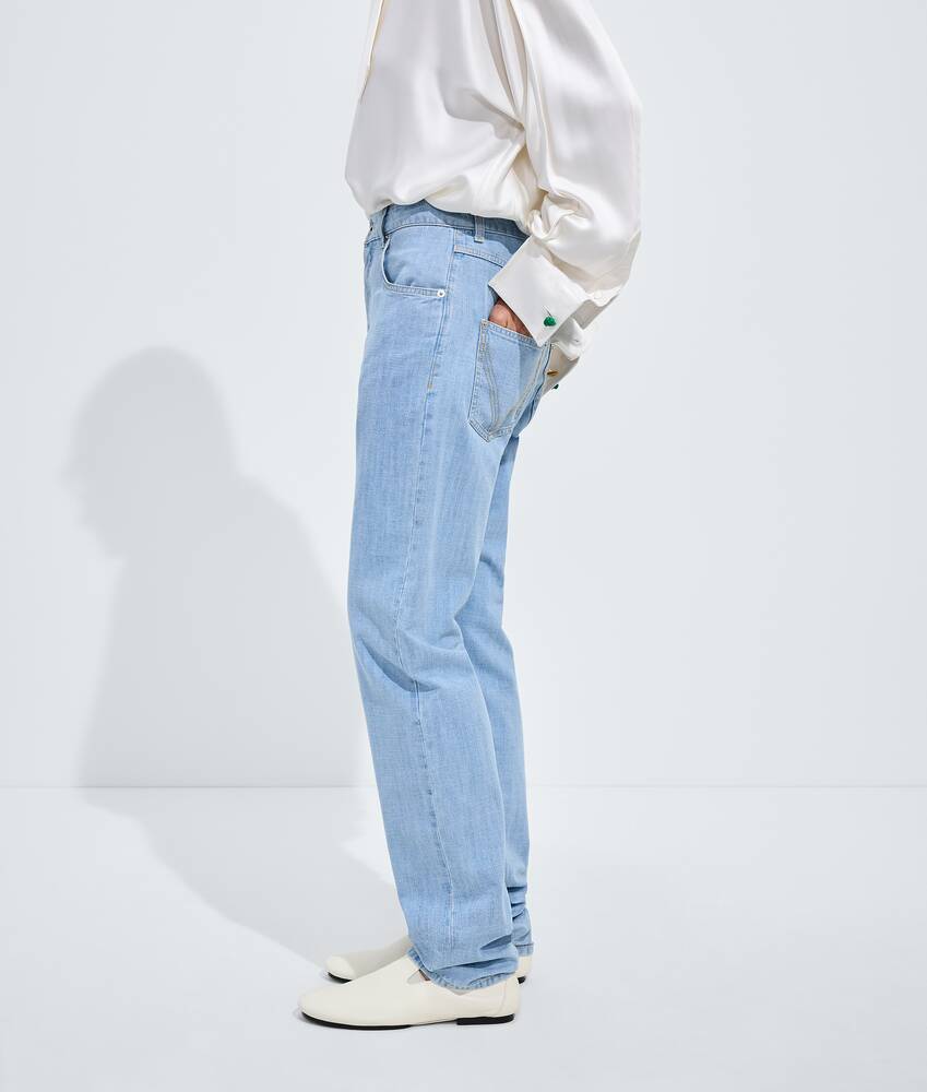 Jean droit en chambray l&eacute;ger pour Femme en Light bleach Bottega Veneta France FR - Image 2