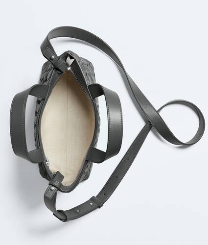 Men's Mini Intrecciato Zipped Tote in Obsidian grey Bottega Veneta United Kingdom EN - Image 3