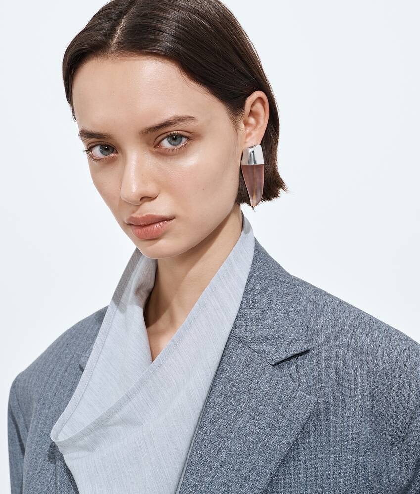 Gro&szlig;e Prisma Ohrringe f&uuml;r Damen in Pink Bottega Veneta Deutschland DE - Image 2