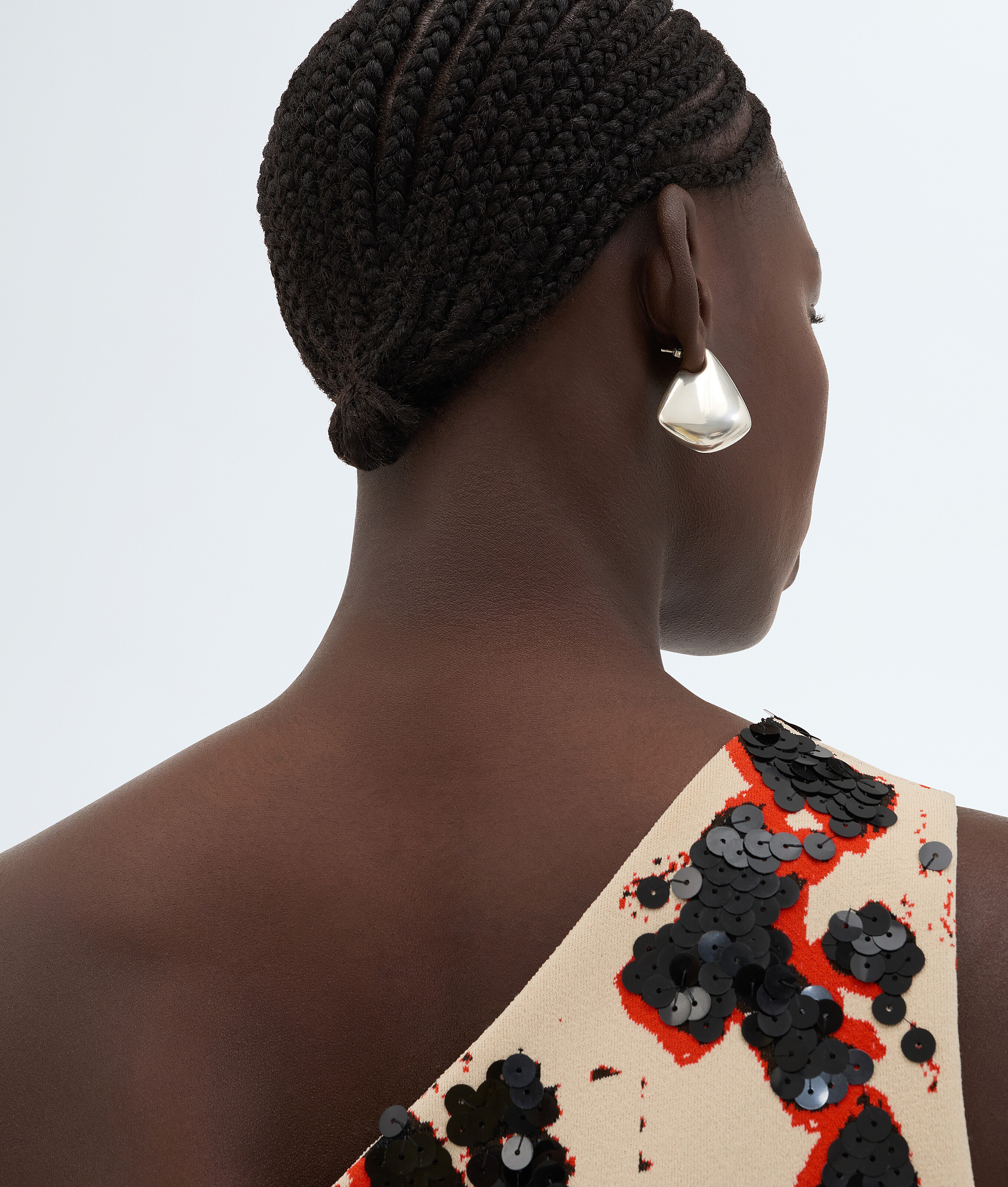 Women's Small Fin Earrings in Silver Bottega Veneta United States EN - Image 4